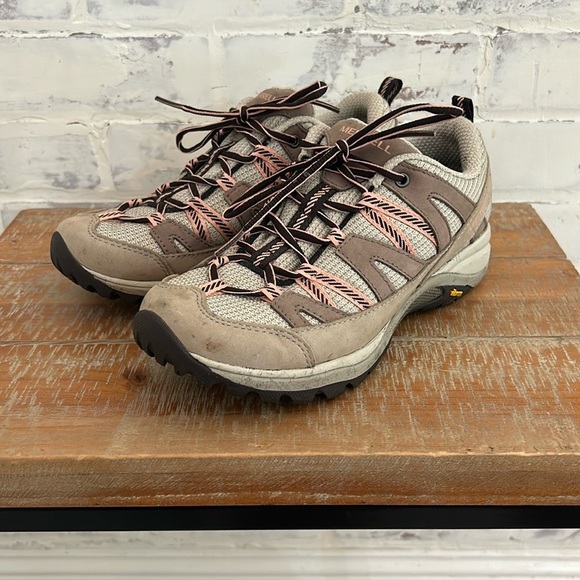 MERRELL Siren Sport 3 Trail Running Shoe Women Size 7W Gray Pink Hiking J035524W - Picture 2 of 11